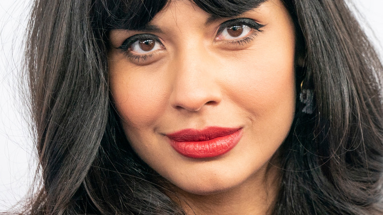 Jameela Jamil posing for cameras