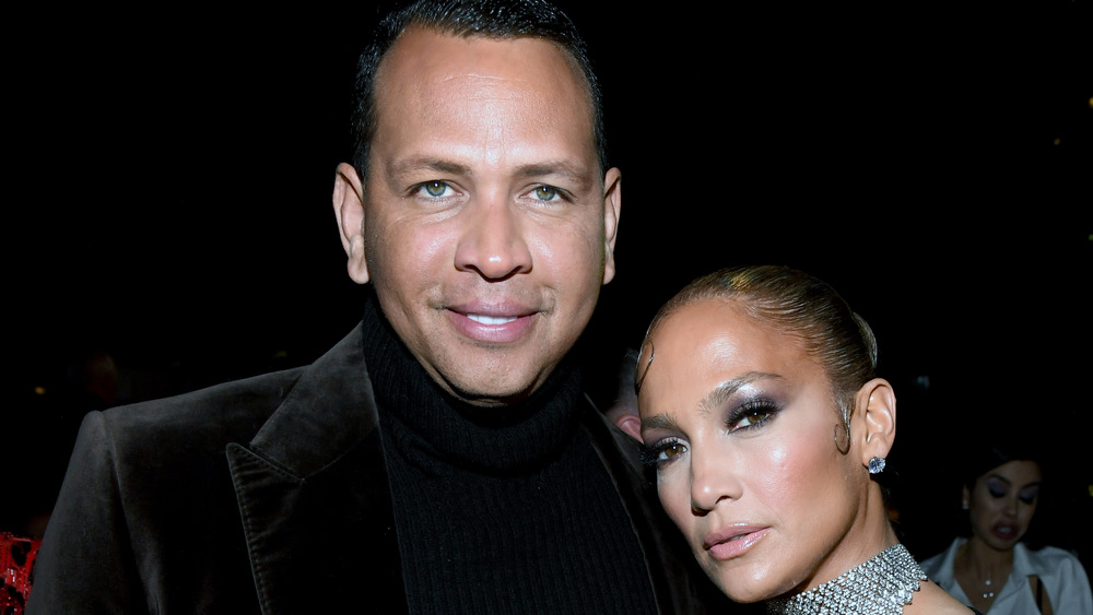 Jennifer Lopez and Alex Rodriguez pose together