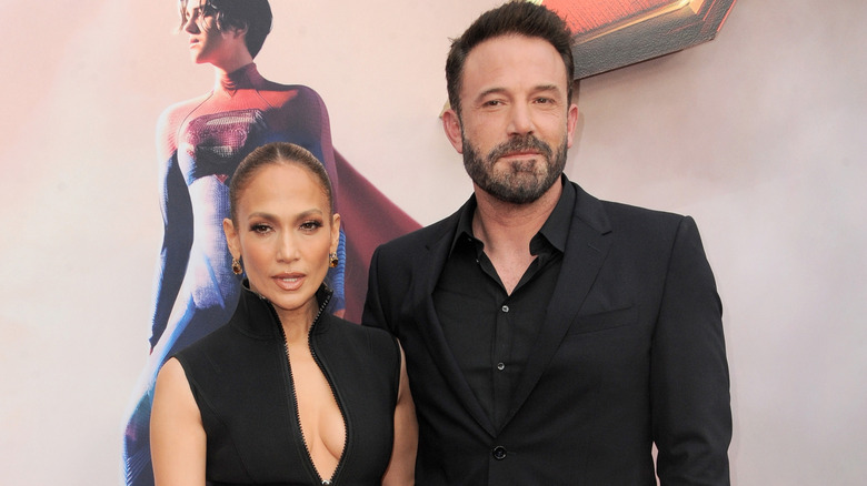 Jennifer Lopez and Ben Affleck at the 2023 premiere of "The Flash"