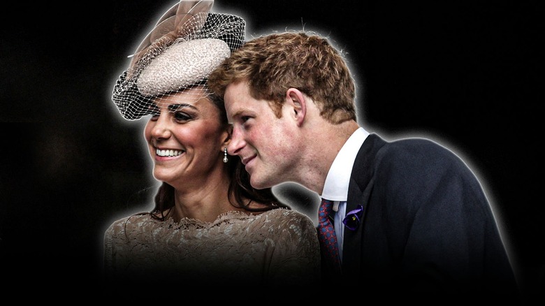 Princess Catherine and Prince Harry smiling