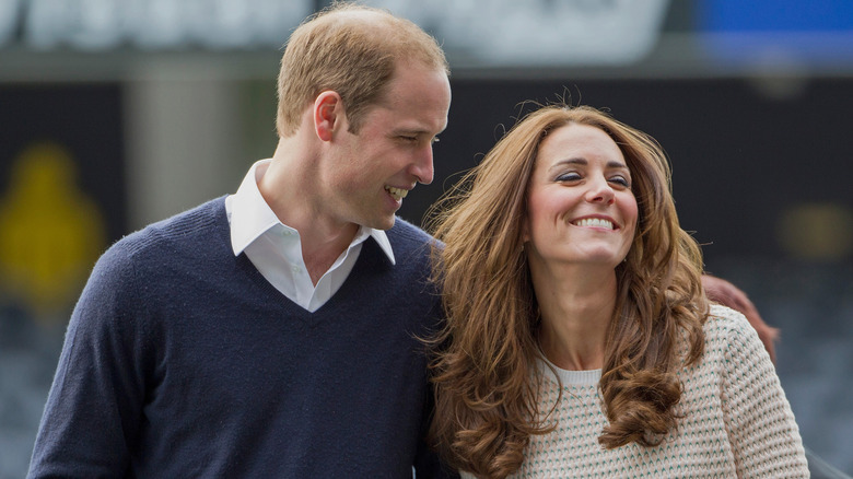 Prince William and Kate Middleton smiling