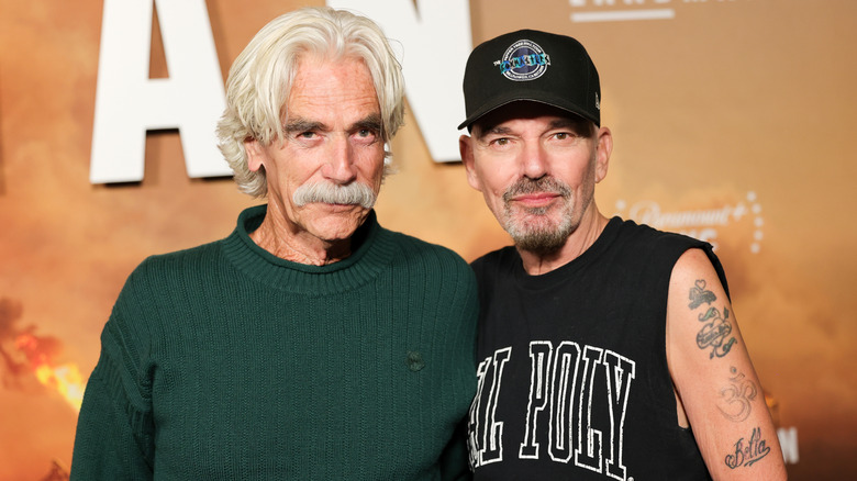 Billy Bob Thornton and Sam Elliott posing for photos together