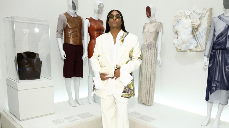 Law Roach standing in front of a fashion exhibit at the 2026 Met Gala