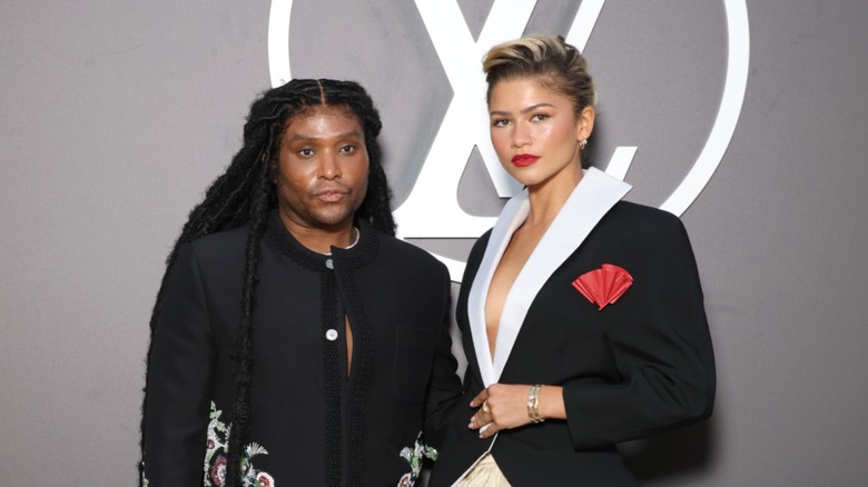 Law Roach and Zendaya at a Louis Vuitton event in 2025