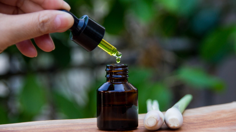 Lemongrass oil in dropper