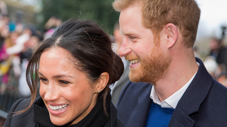 Meghan Markle and Prince Harry smiling