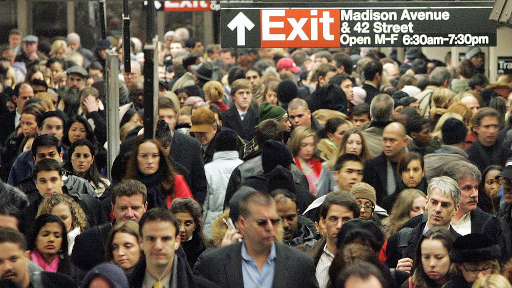 polluted city, rush hour 