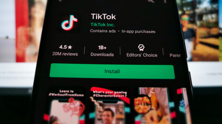 TikTok app on phone 