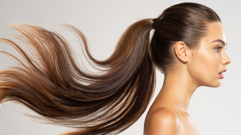 Woman with long hair