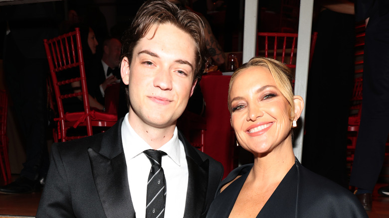 Ryder Robinson and Kate Hudson posing for a photo