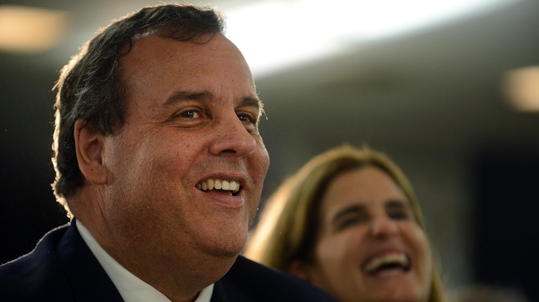 Chris Christie and wife Mary Pat Christie laughing