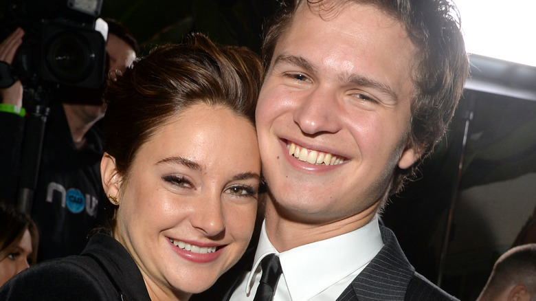 Shailene Woodley and Ansel Elgort smiling 