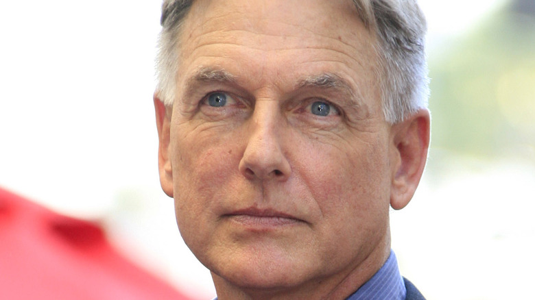 Mark Harmon looking serious