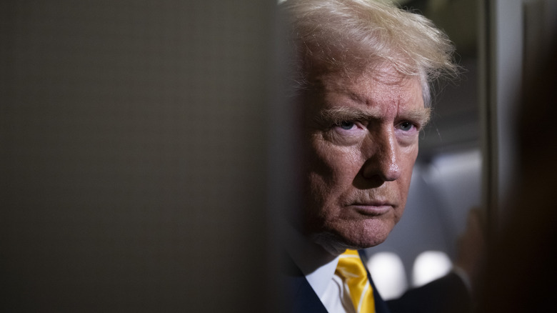 Donald Trump looking shady