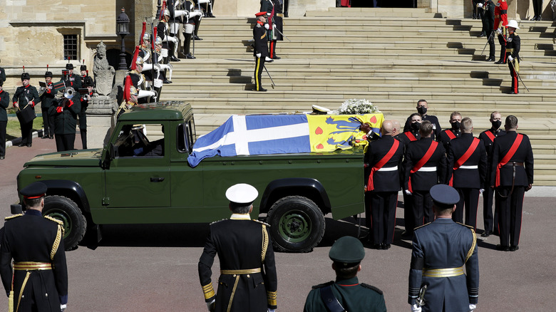 Prince Philip's funeral car. 