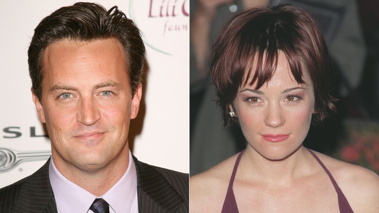 Split image of Matthew Perry and Natasha Gregson Wagner