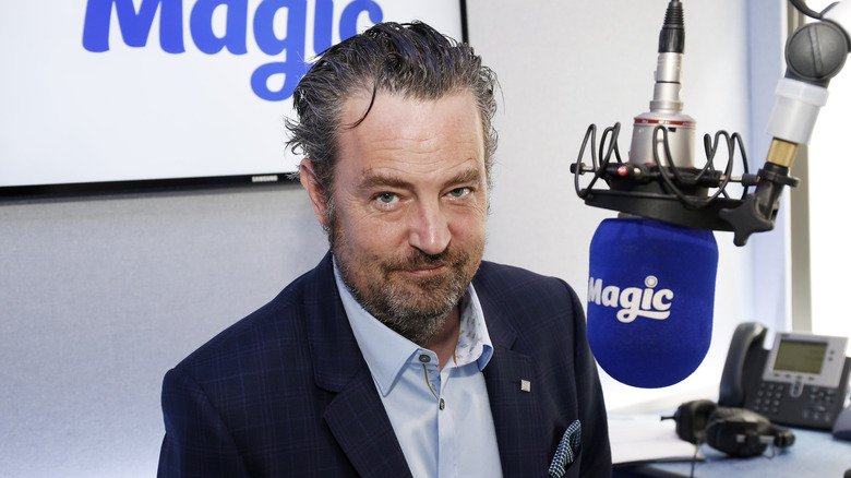 Matthew Perry at radio studio