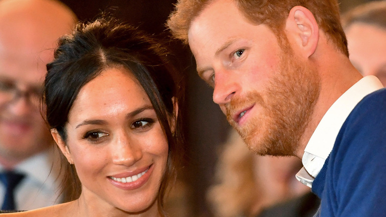 Prince Harry and Meghan Markle at an event. 