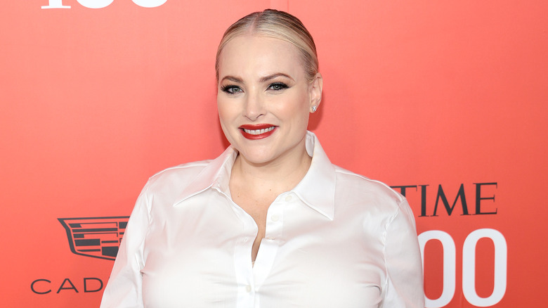 Meghan McCain smiling on a red carpet 