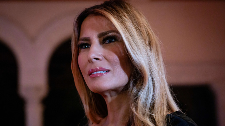Melania Trump looking serious