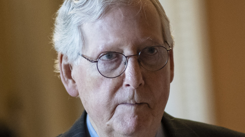 Mitch McConnell mouth closed