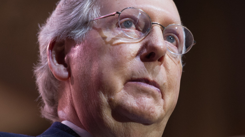 Mitch McConnell posing