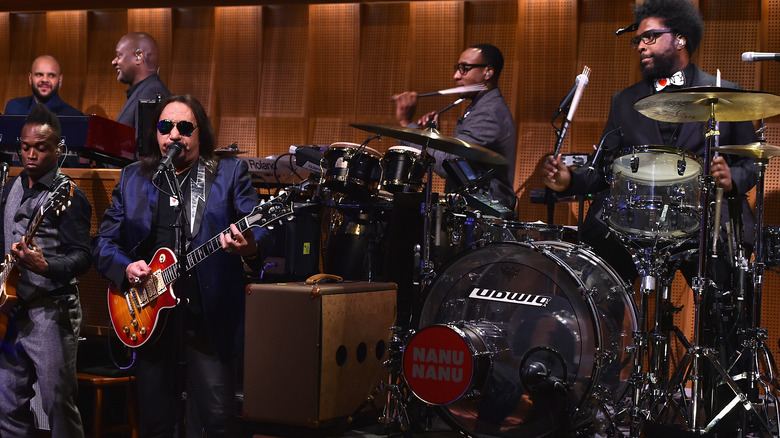 Ace Frehley with The Roots performing on the tonight show starring jimmy fallon