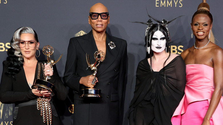 Michelle Visage, RuPaul Charles, Gottmik and Symone attend the Emmys