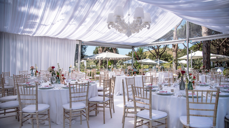 wedding under a tent