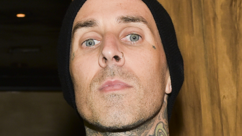 Travis Barker at press event