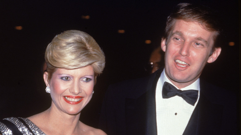Ivana Trump and Donald Trump at a party in 1982
