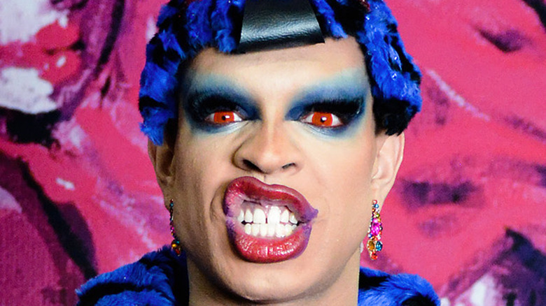 Yvie Oddly gurns for the camera 
