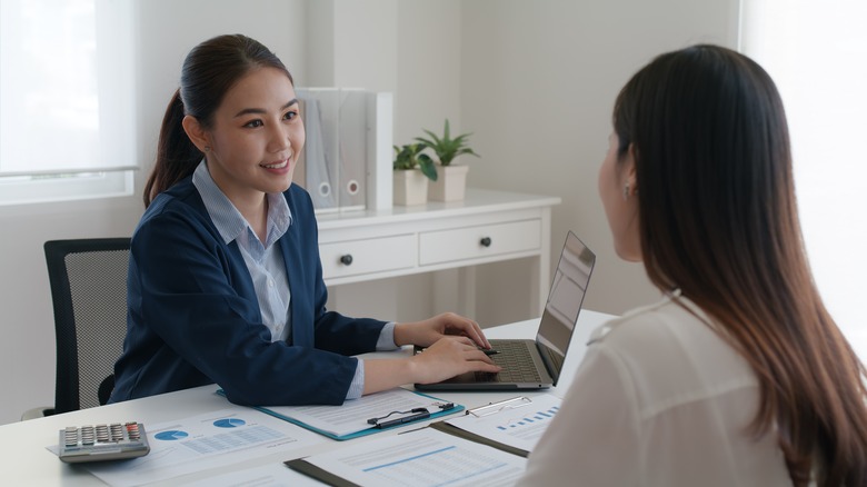 employees working together at a desk