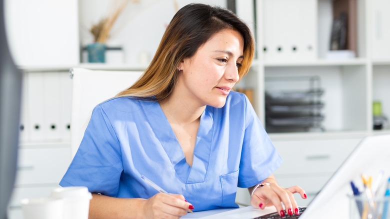 Young Latina woman working as healthcare professional