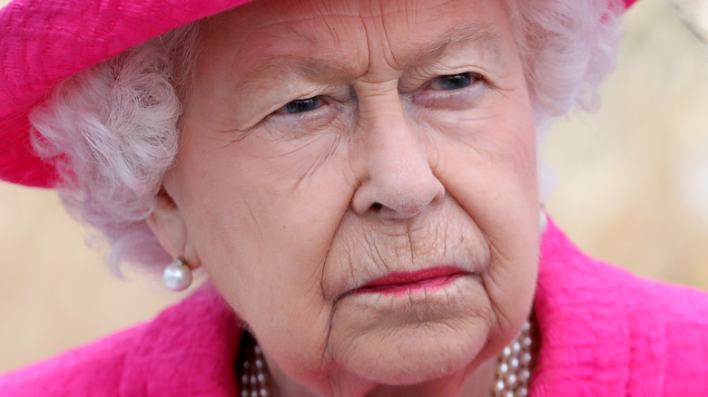 Queen Elizabeth squinting
