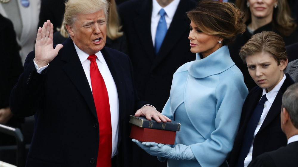 Donald Trump taking presidential oath