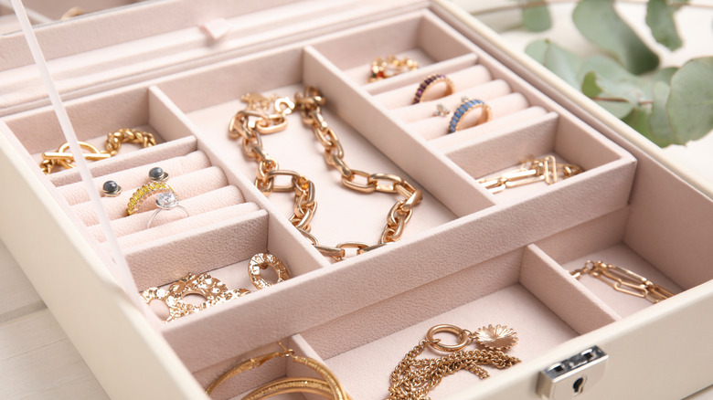 Jewelry in a jewelry box