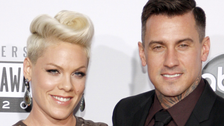 Pink and Carey Hart at awards event