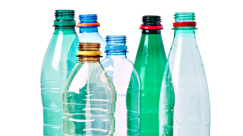 Empty plastic bottles 