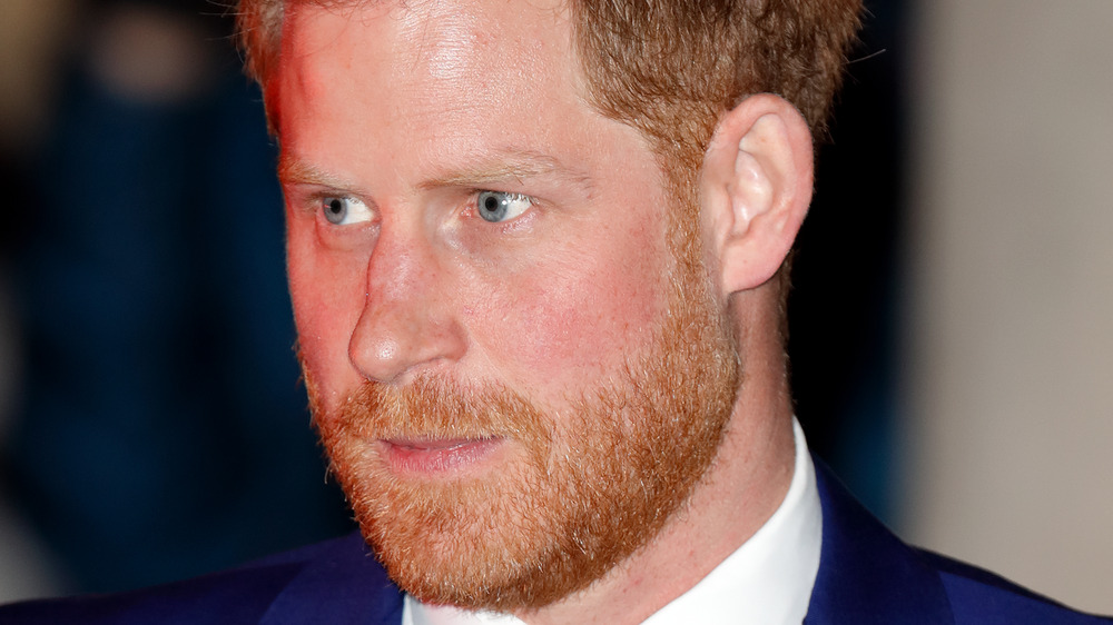 Prince Harry in blue suit