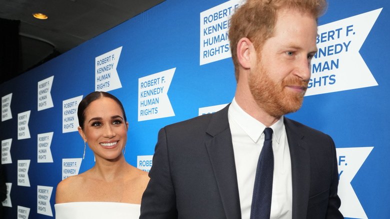 Meghan Markle and Prince Harry walking