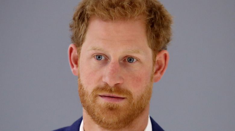 Prince Harry looks pensive