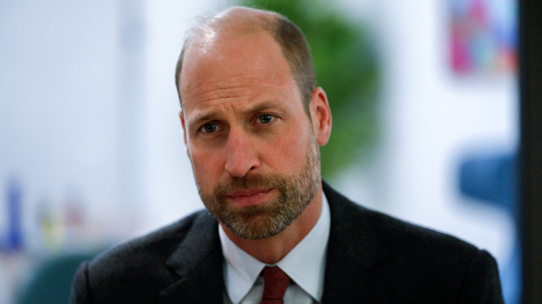 Prince William sits down