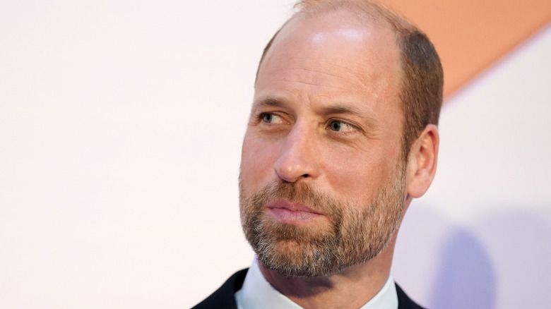 Prince William looking serious