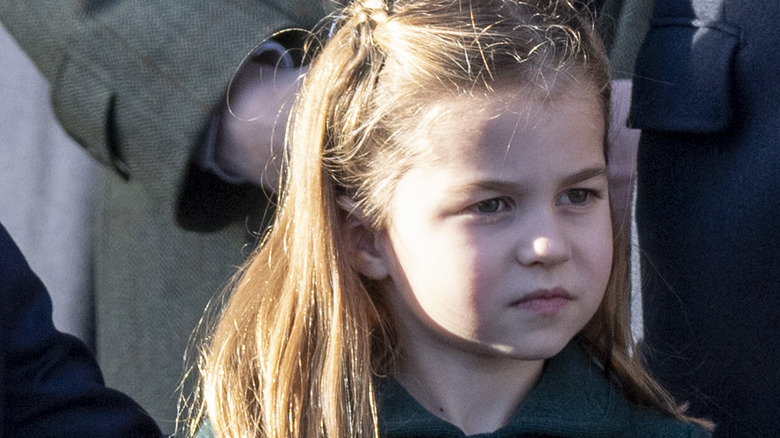 Princess Charlotte with her hair half up