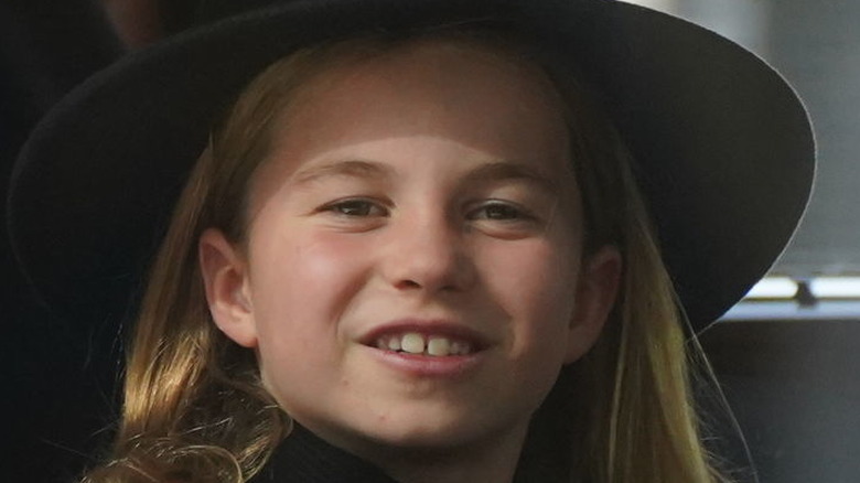 Princess Charlotte smiling at onlookers