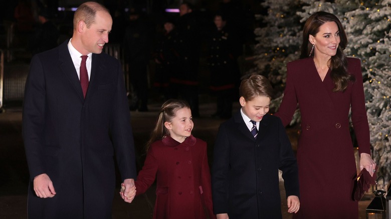Prince William, Princess Charlotte, Prince George, and Kate Middleton