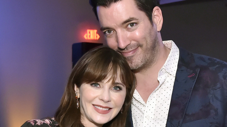 Zooey Deschanel and Jonathan Scott posing together