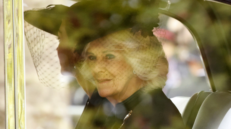 Camilla, Queen Consort arrives for Queen Elizabeth II's funeral