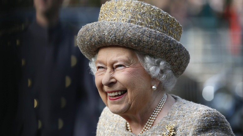 Queen Elizabeth smiling